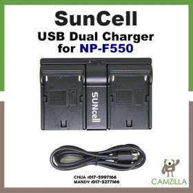 SUNCELL USB DUAL CHARGER FOR NP-F550 F770 F970